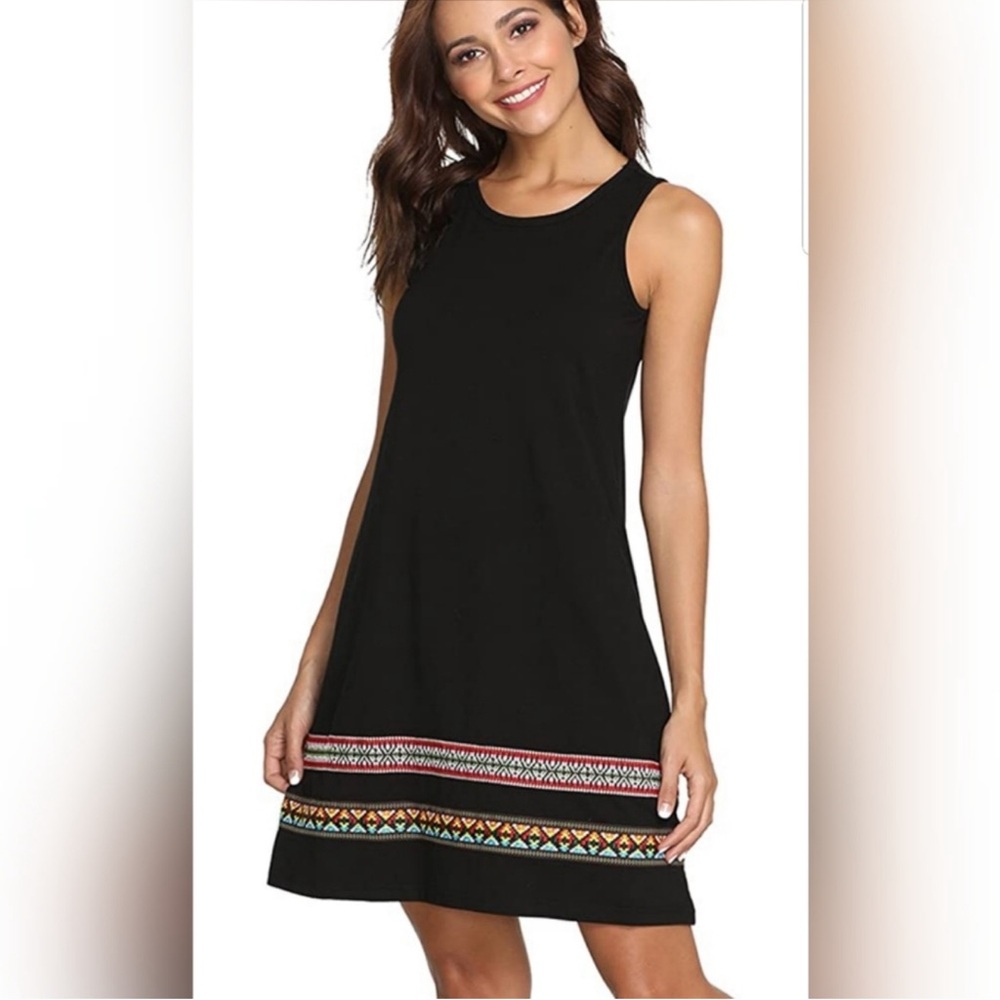NEW Women’s Sleeveless Embroidery Tank Mini Dress​